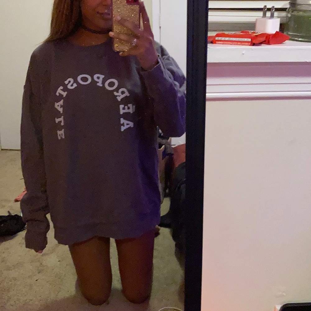 Grey Crew Sweater - Picture 2 of 2